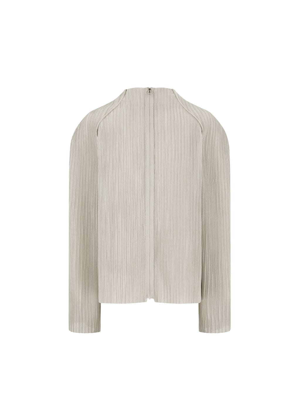 Amomento - [Pre-Order] Pleats Zip Up Jumper (Beige) product image 5 | TRAB K-Fashion Australia