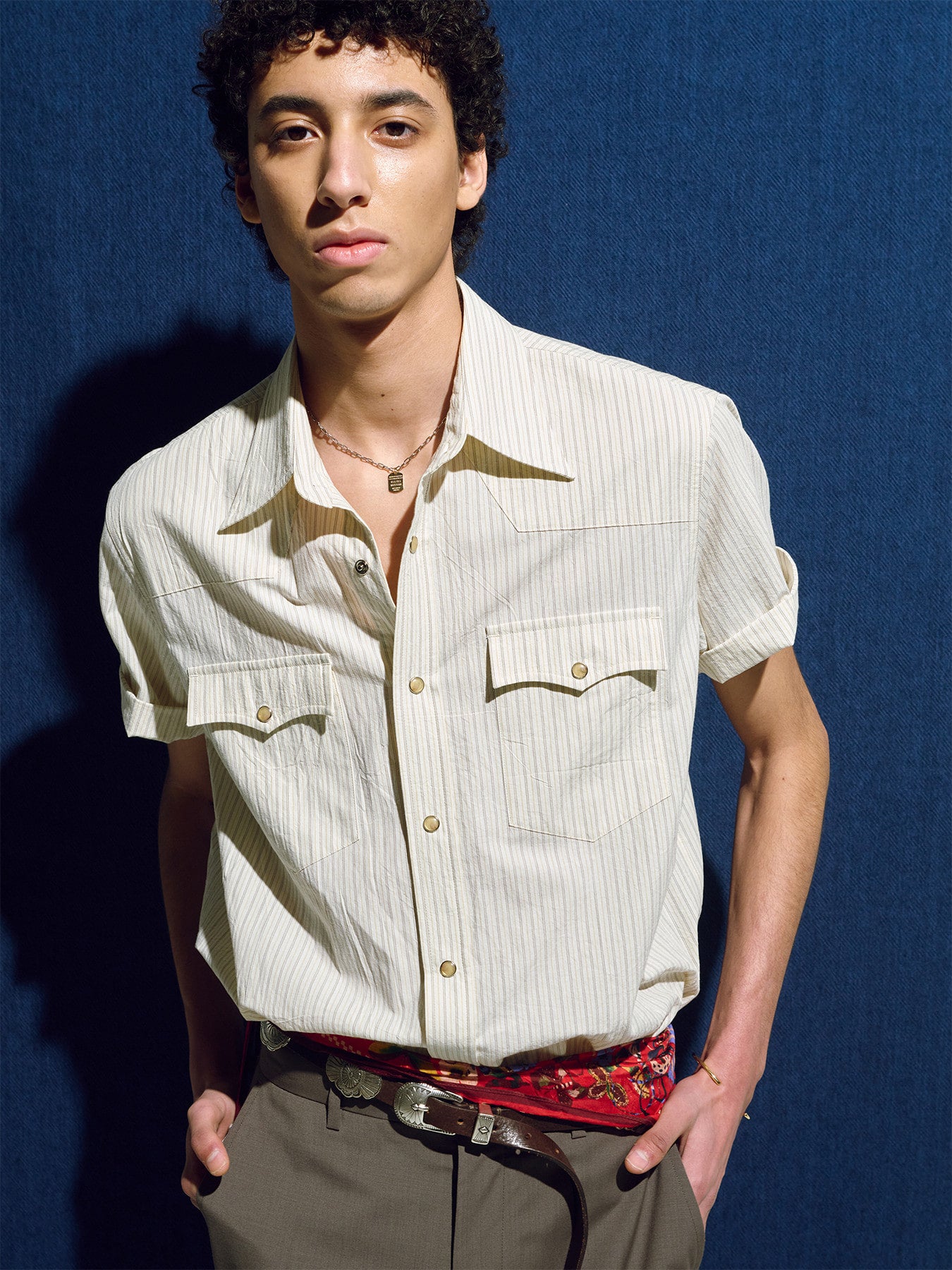 Tonywack - Striped Cotton Western Shirt (Ecru) product image 7 | TRAB K-Fashion Australia