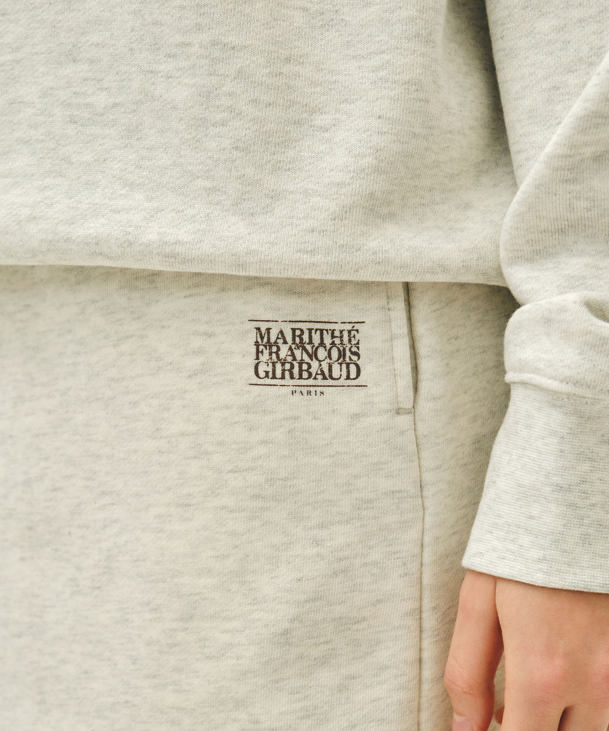 Marithe & Francois Girbaud - Vintage Classic Logo Sweat Mini Skirt (Oatmeal) product image 2 | TRAB K-Fashion Australia