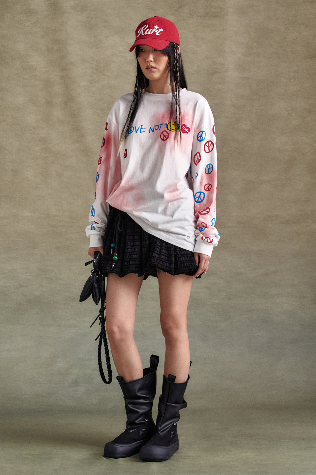 Andersson Bell - Unisex Love L/s T-Shirts (White) product image 2 | TRAB K-Fashion Australia