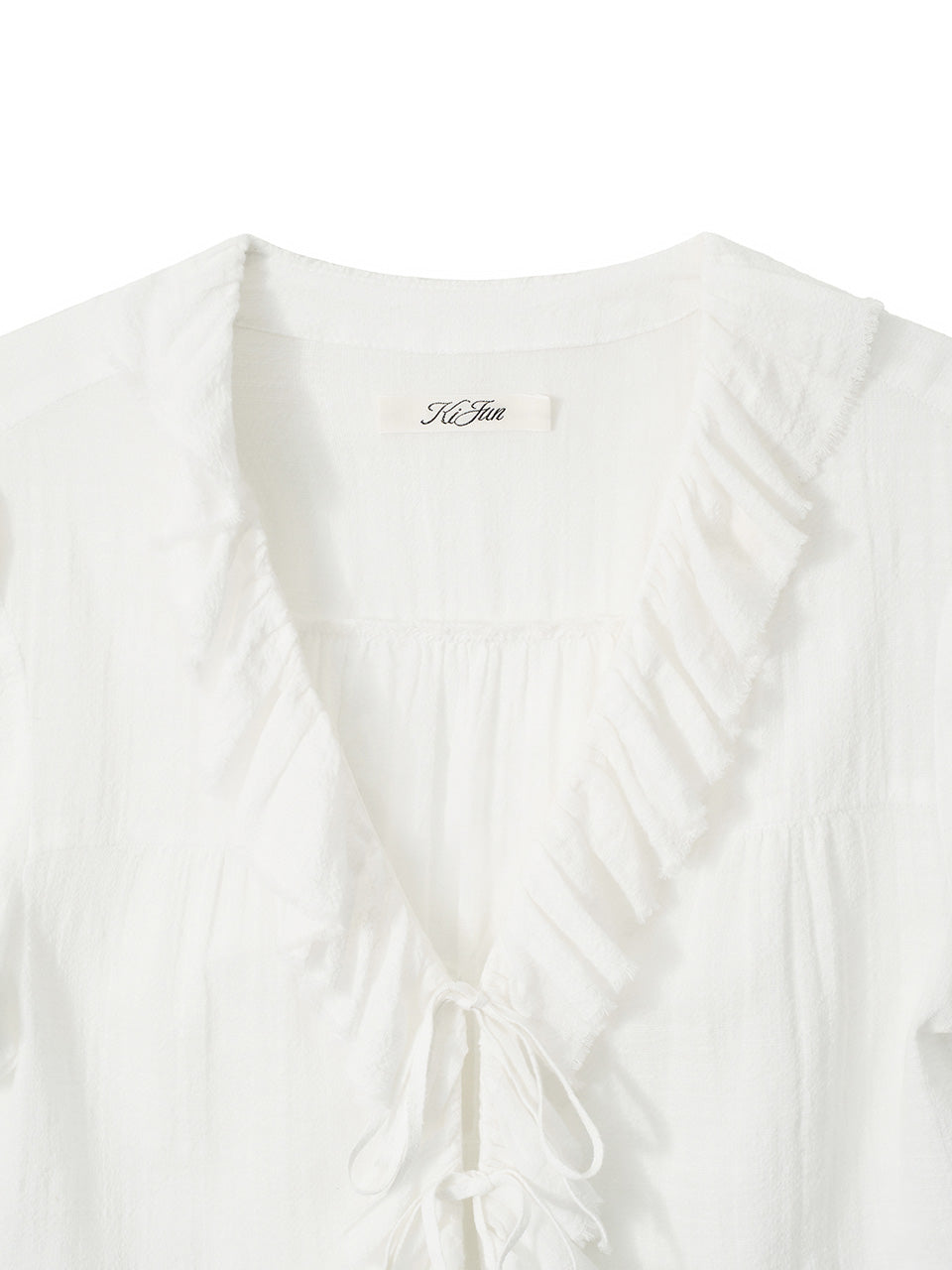 Kijun - Cotton Ruffle Blouse (Off-White) product image 11 | TRAB K-Fashion Australia