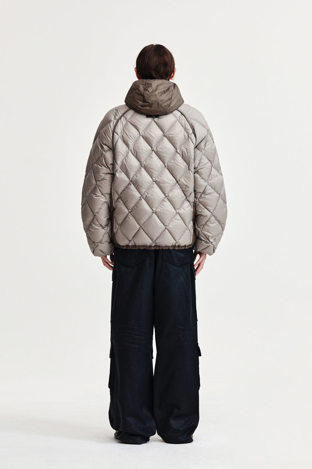 Matin Kim - Quilting Hoody Lightweight Jumper (down Blended) (Beige) product image 12 | TRAB K-Fashion Australia