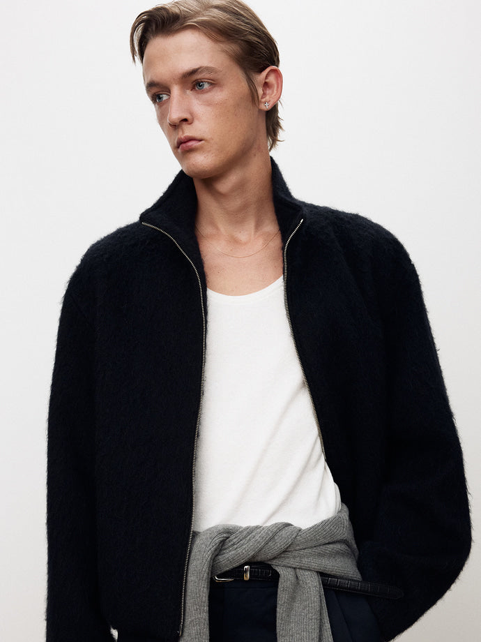 Tonywack - Wool Alpaca Zippered Jacket (Navy) product image 8 | TRAB K-Fashion Australia