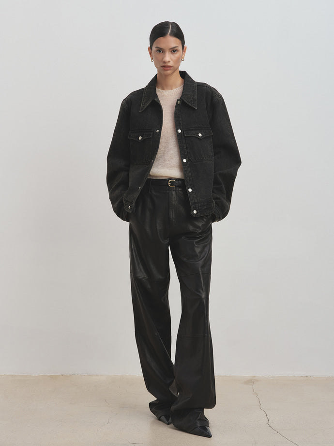 Tonywack - Double Pocket Burnt Denim Blouson (Burnt Brown) product image 6 | TRAB K-Fashion Australia