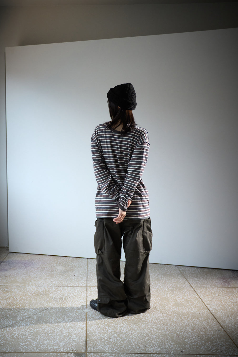 Hatchingroom - Two Face Stripe Tee (Brown) product image 9 | TRAB K-Fashion Australia