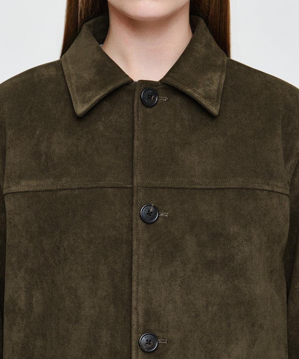 Marithe & Francois Girbaud - Faux Suede Half Jacket (Brown) product image 4 | TRAB K-Fashion Australia