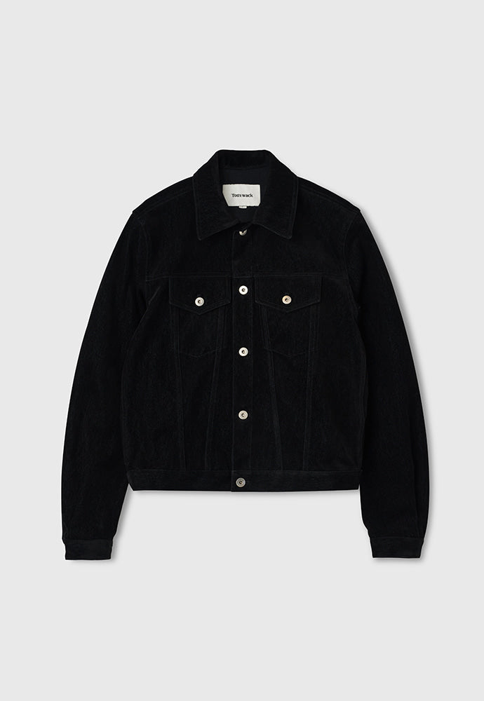 Tonywack - Velvet Denim Trucker Jacket (Black) product image 7 | TRAB K-Fashion Australia