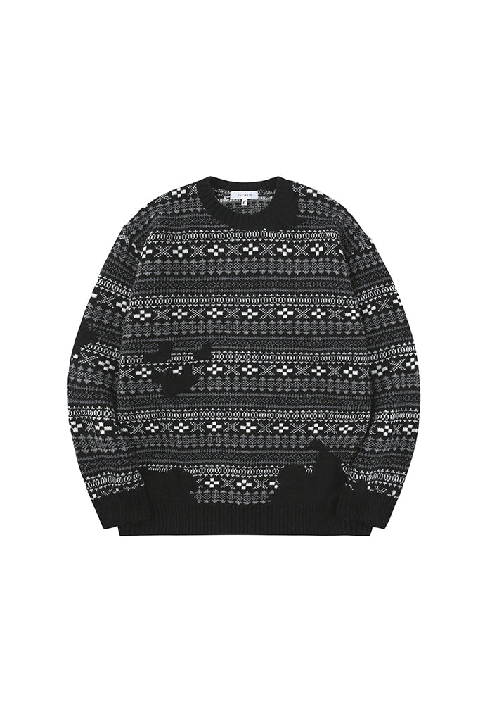 Tonywack - Flow Fair-Isle Sweater (Black) product image 5 | TRAB K-Fashion Australia