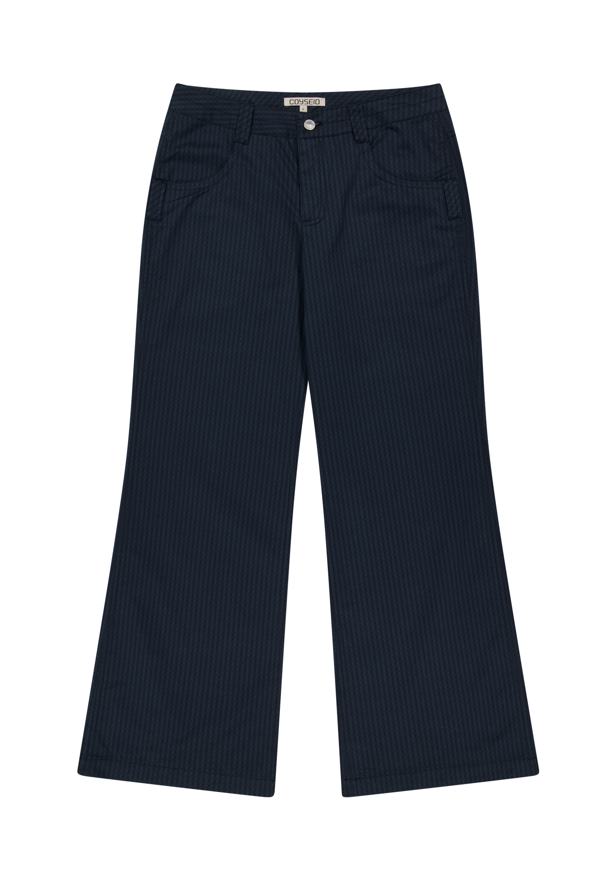 Coyseio - Coyseio X Blythe Check Boot Cut Pants (Navy) product image 2 | TRAB K-Fashion Australia