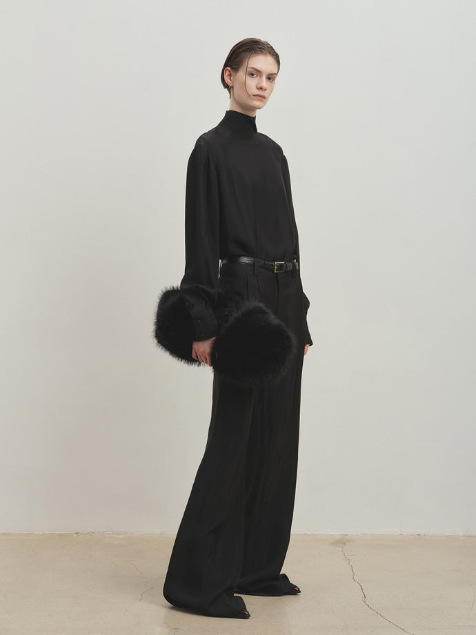 Tonywack - Liquid Oversized High Neck Top (Black) product image 3 | TRAB K-Fashion Australia