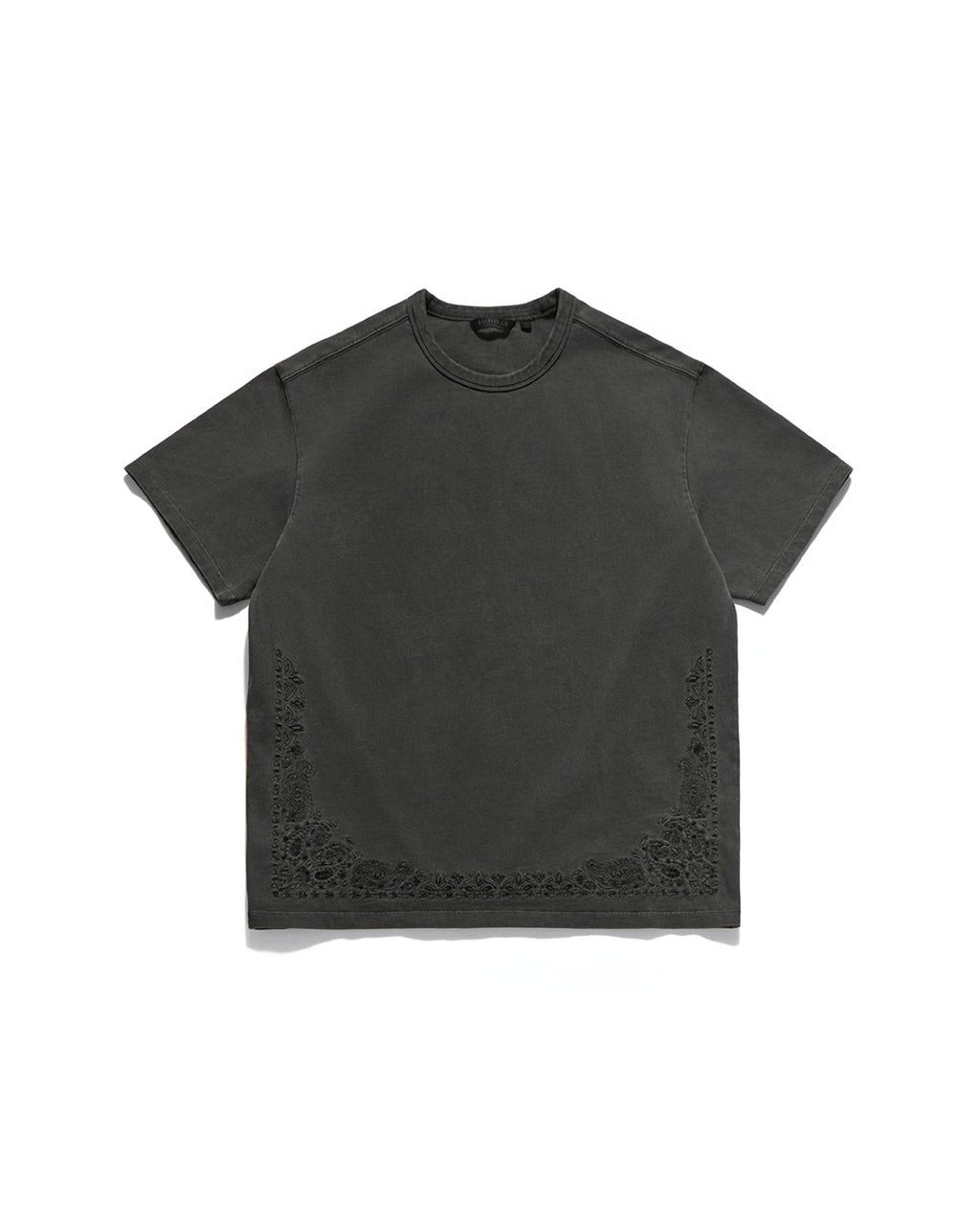 Eastlogue - Paisley Embroidered T-shirts (Pigment Charcoal) product image 7 | TRAB K-Fashion Australia