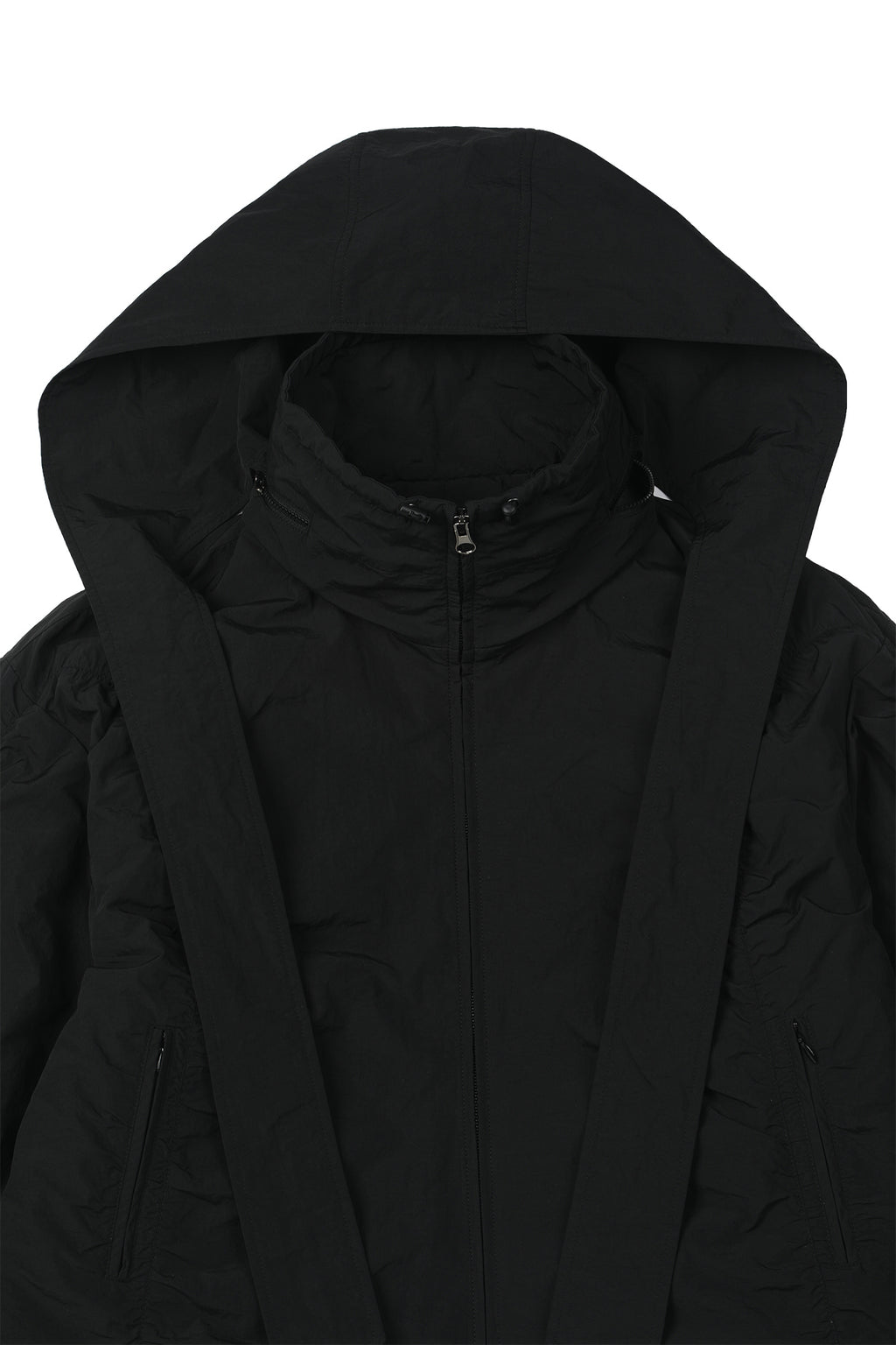 Deinet - Parka Ring Hooded Cropped Jumper (Black) product image 11 | TRAB K-Fashion Australia