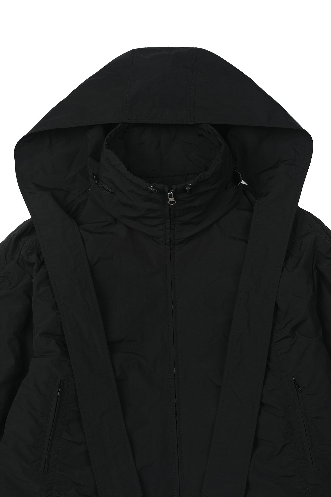 Deinet - Parka Ring Hooded Cropped Jumper (Black) product image 11 | TRAB K-Fashion Australia