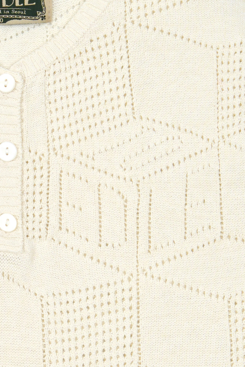 Ioedle - Architectural Infinite Hexagonal Mesh Vest (Ivory) product image 5 | TRAB K-Fashion Australia