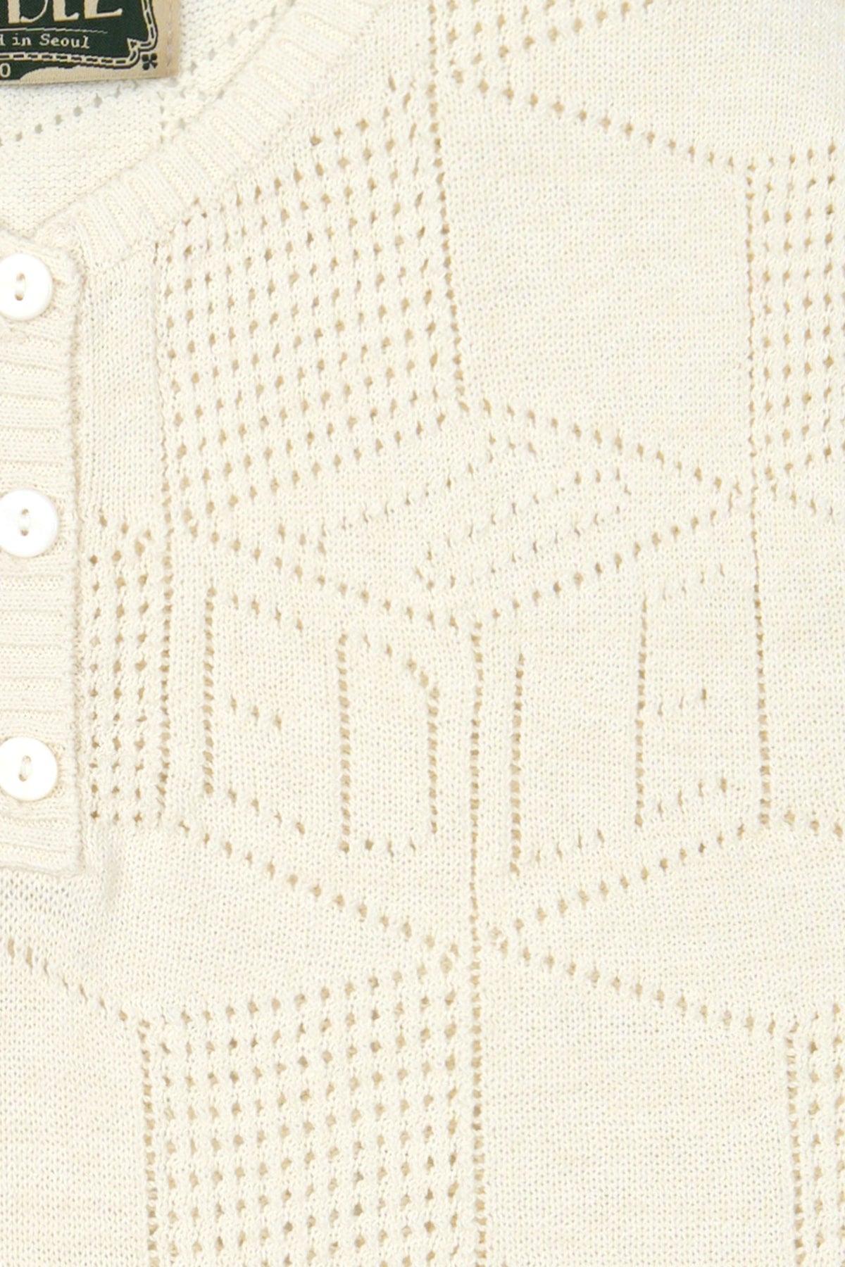 Ioedle - Architectural Infinite Hexagonal Mesh Vest (Ivory) product image 5 | TRAB K-Fashion Australia