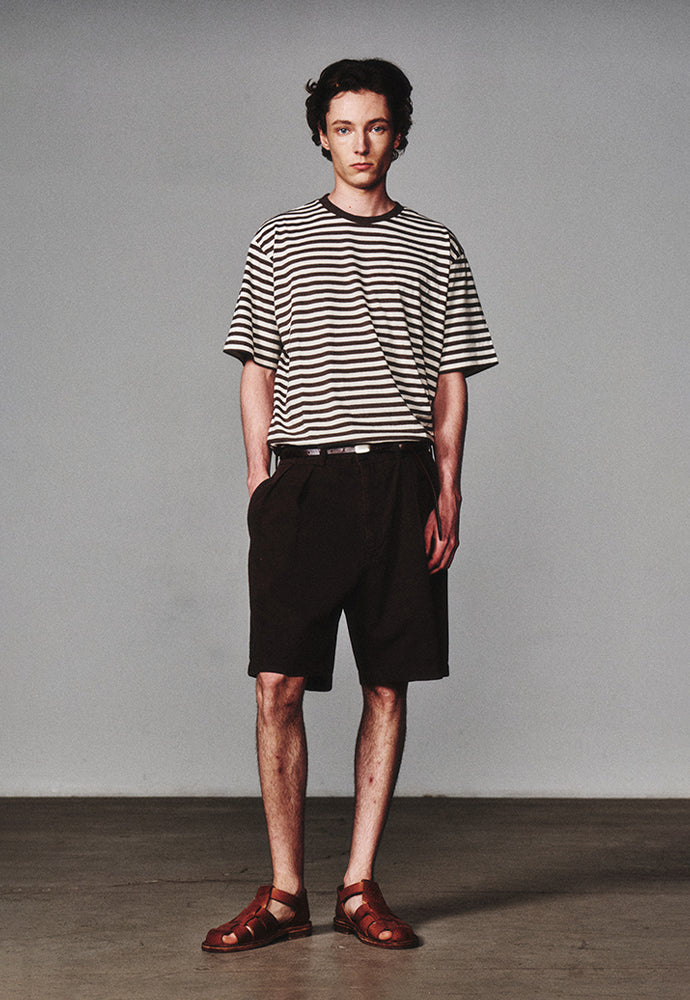 Art if acts - French Stripe S/S Tee (Vintage Brown) product image 2 | TRAB K-Fashion Australia