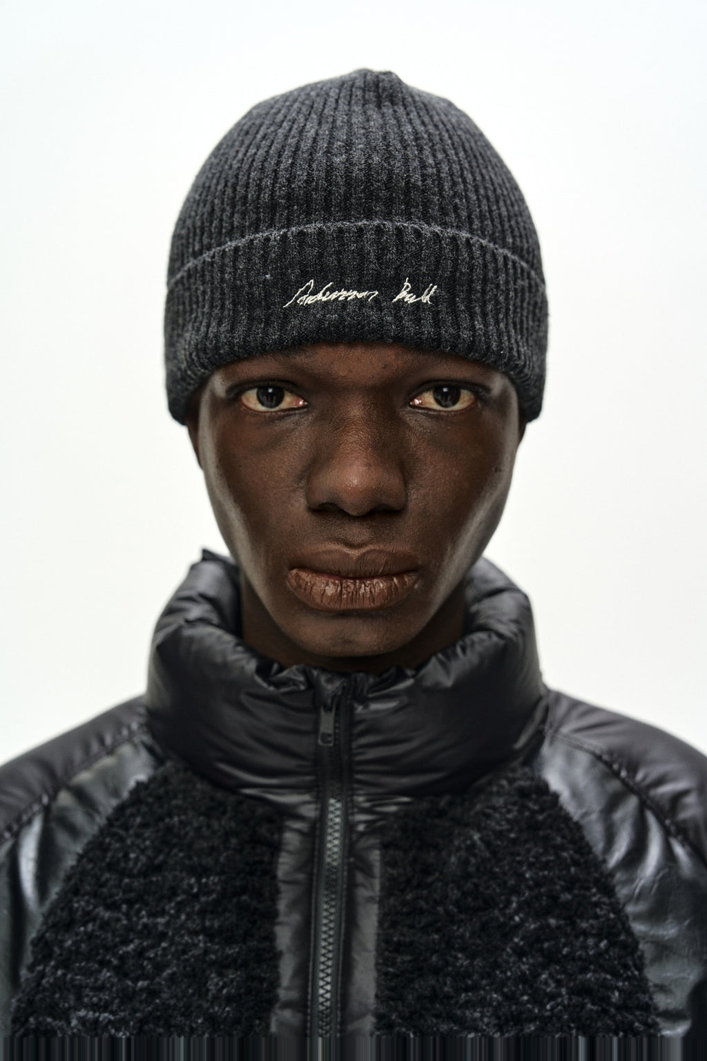 Andersson Bell - Unisex Logo Wool Beanie (Charcoal) product image 3 | TRAB K-Fashion Australia