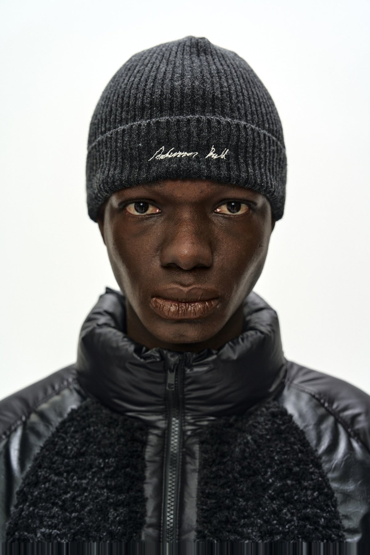 Andersson Bell - Unisex Logo Wool Beanie (Charcoal) product image 3 | TRAB K-Fashion Australia