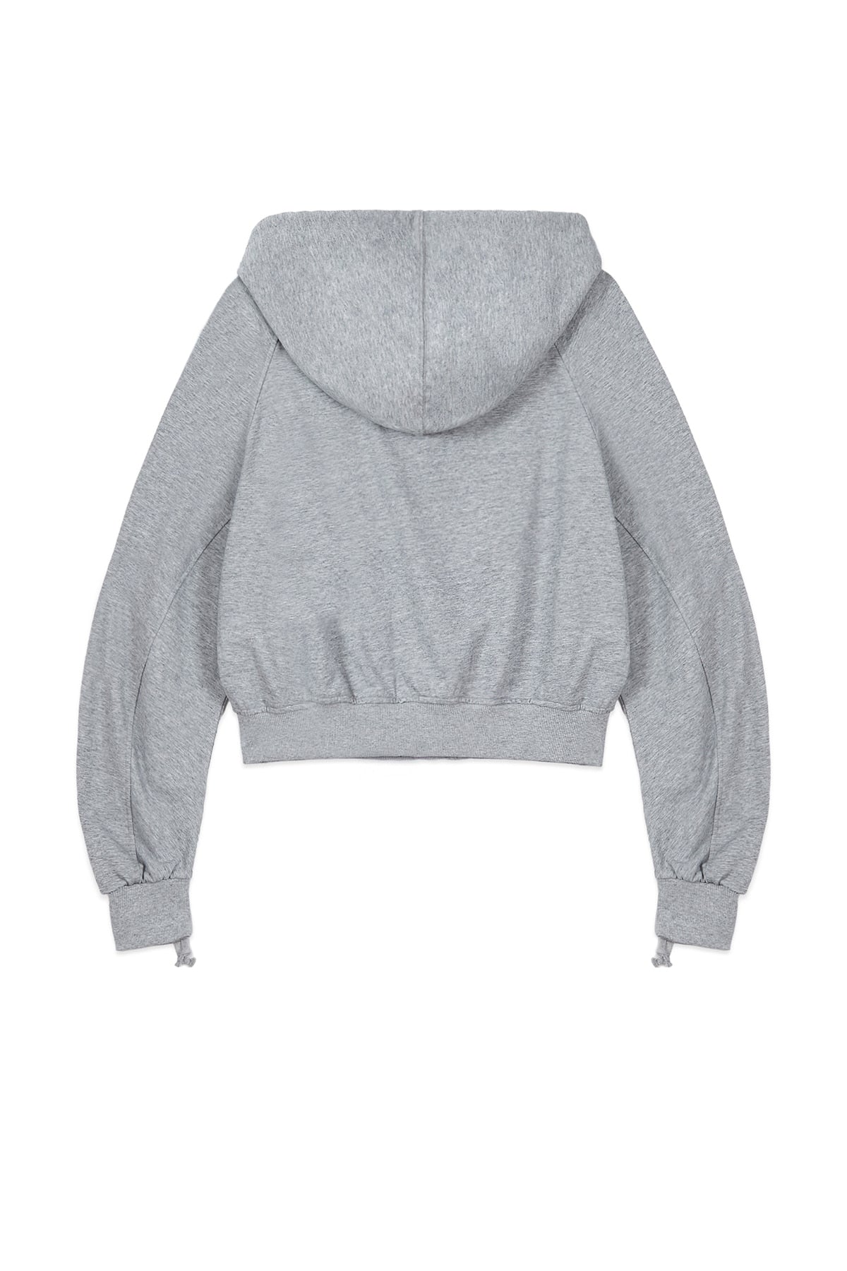 Matin Kim - Sleeve String Detail Hoody Zip Up (Grey) product image 5 | TRAB K-Fashion Australia