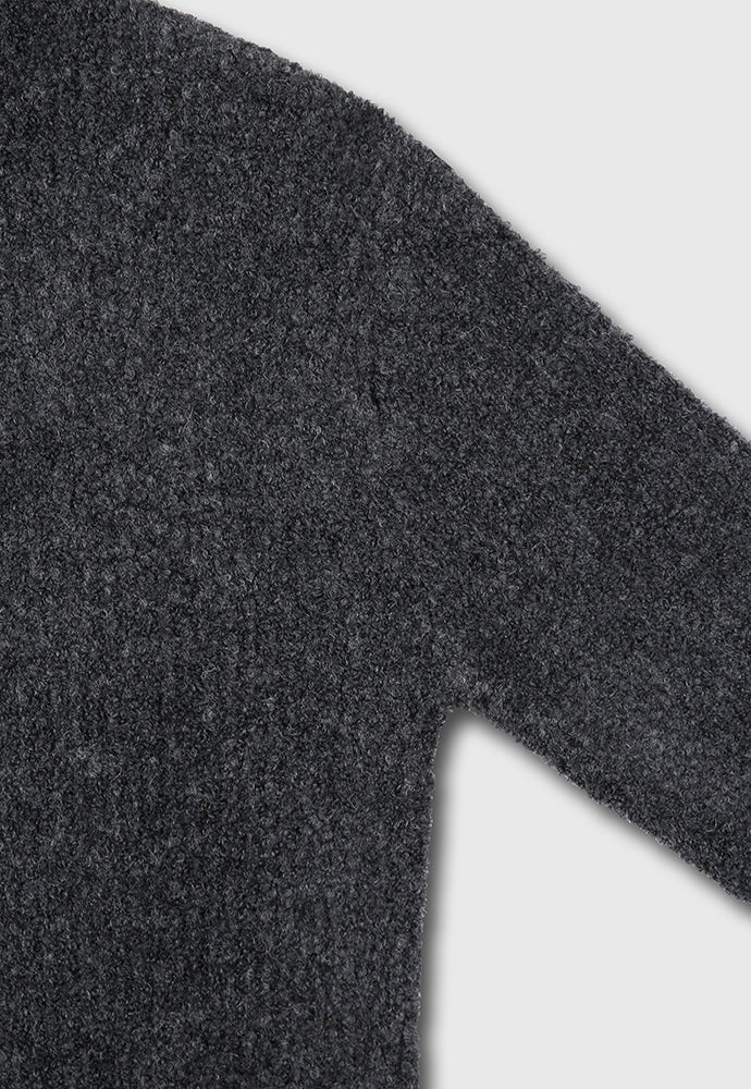 Tonywack - Wool Blend Boucle Zip Sweater (Dark Grey) product image 10 | TRAB K-Fashion Australia