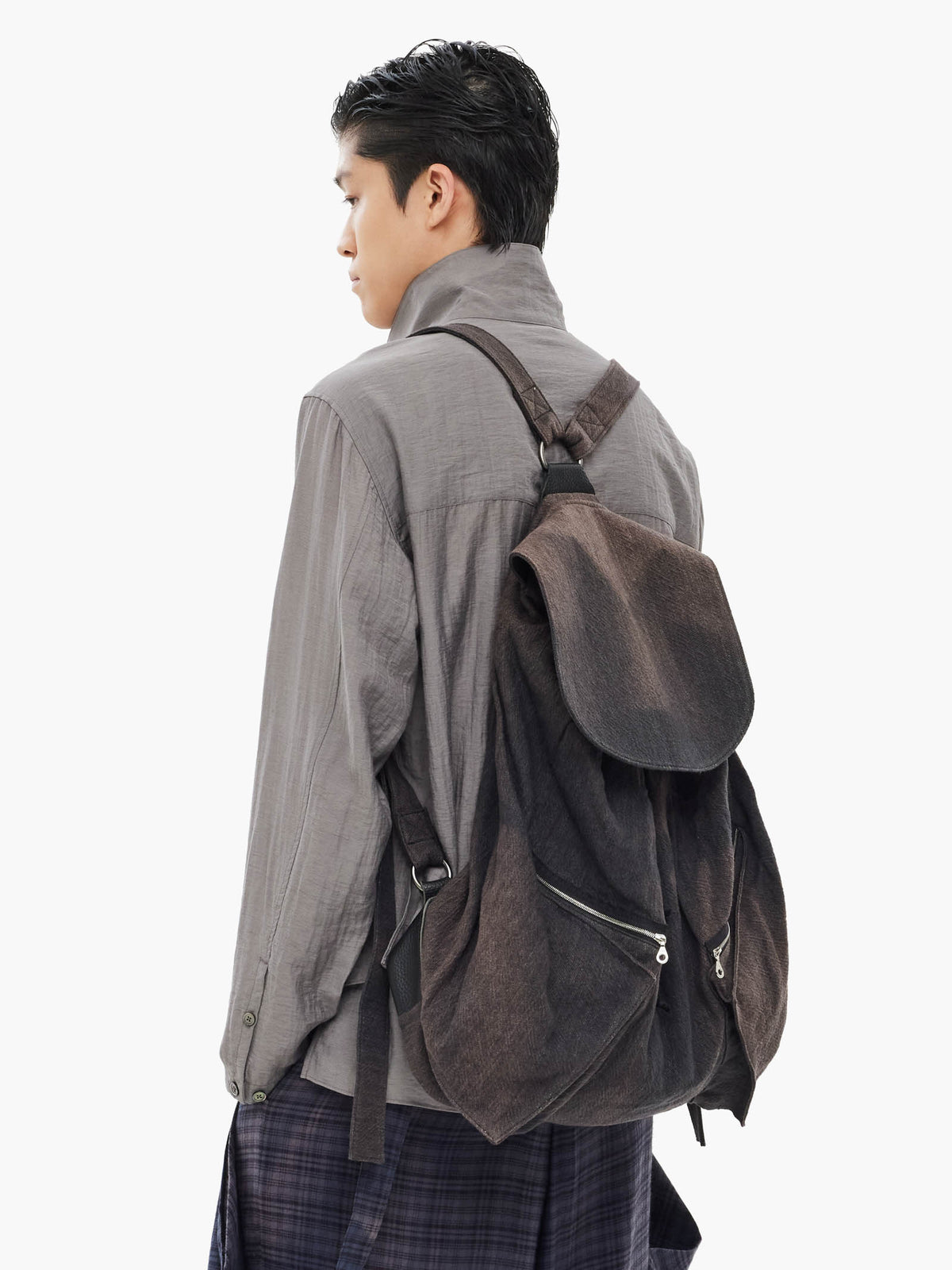 Jiyong Kim - Sun-Bleached Multi Pocket Backpack (Black) product image 1 | TRAB K-Fashion Australia