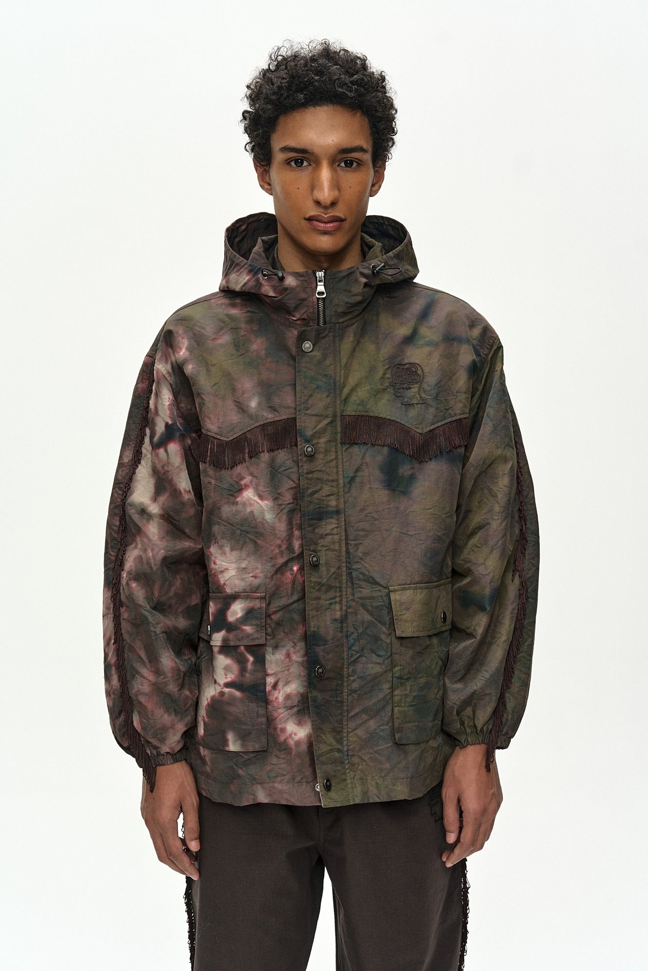 Andersson Bell - Andersson Bell X Brain Dead Tie-Dyed Hooded Jumper (Brown) product image 1 | TRAB K-Fashion Australia