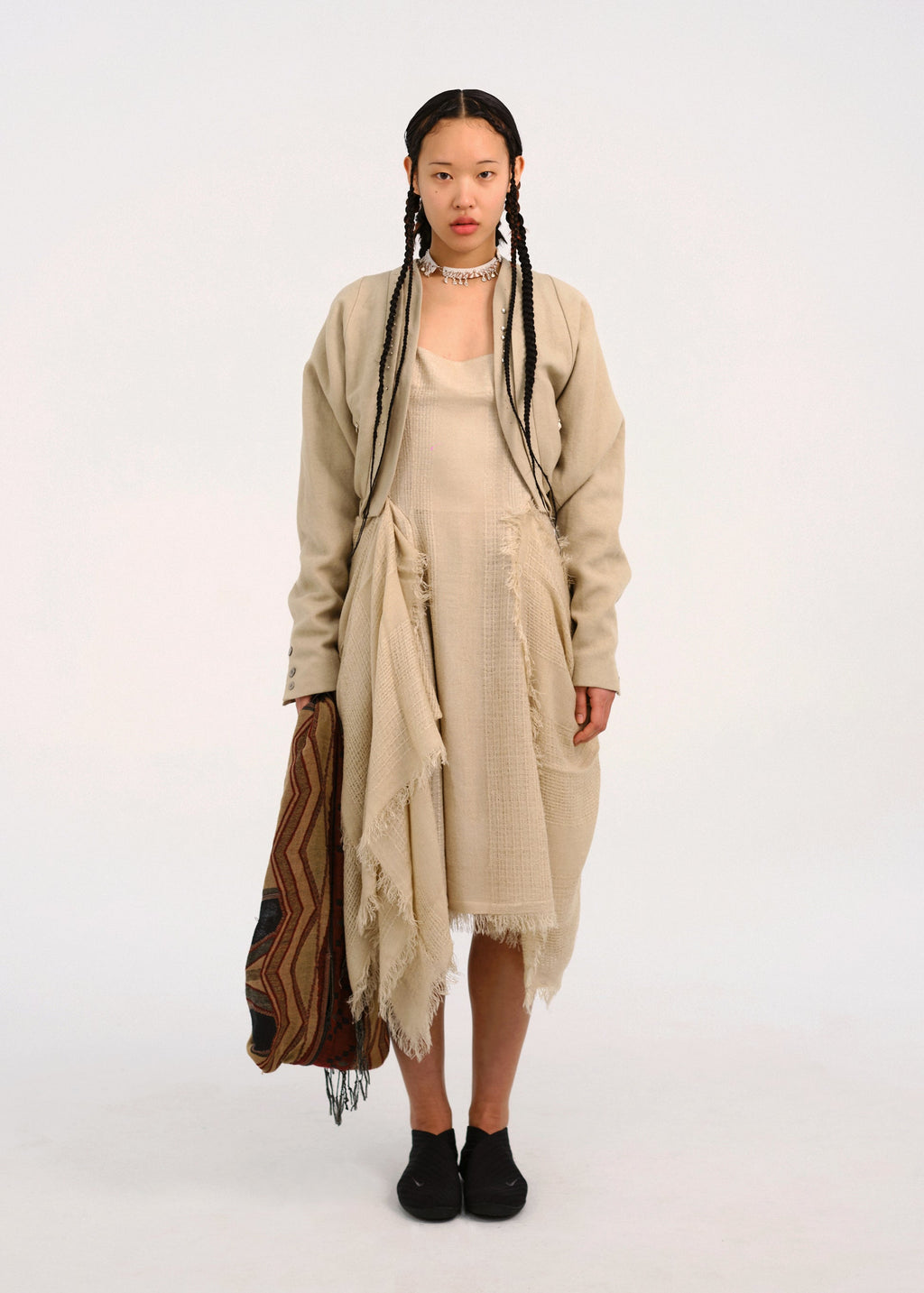 Hyein Seo - Beaded Silver Charm Blouson (Beige) product image 1 | TRAB K-Fashion Australia