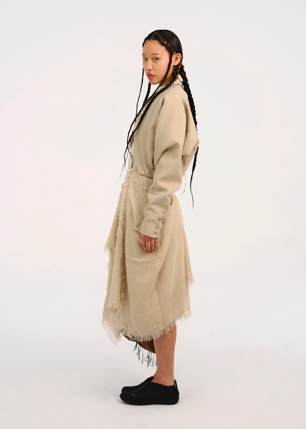 Hyein Seo - Beaded Silver Charm Blouson (Beige) product image 3 | TRAB K-Fashion Australia