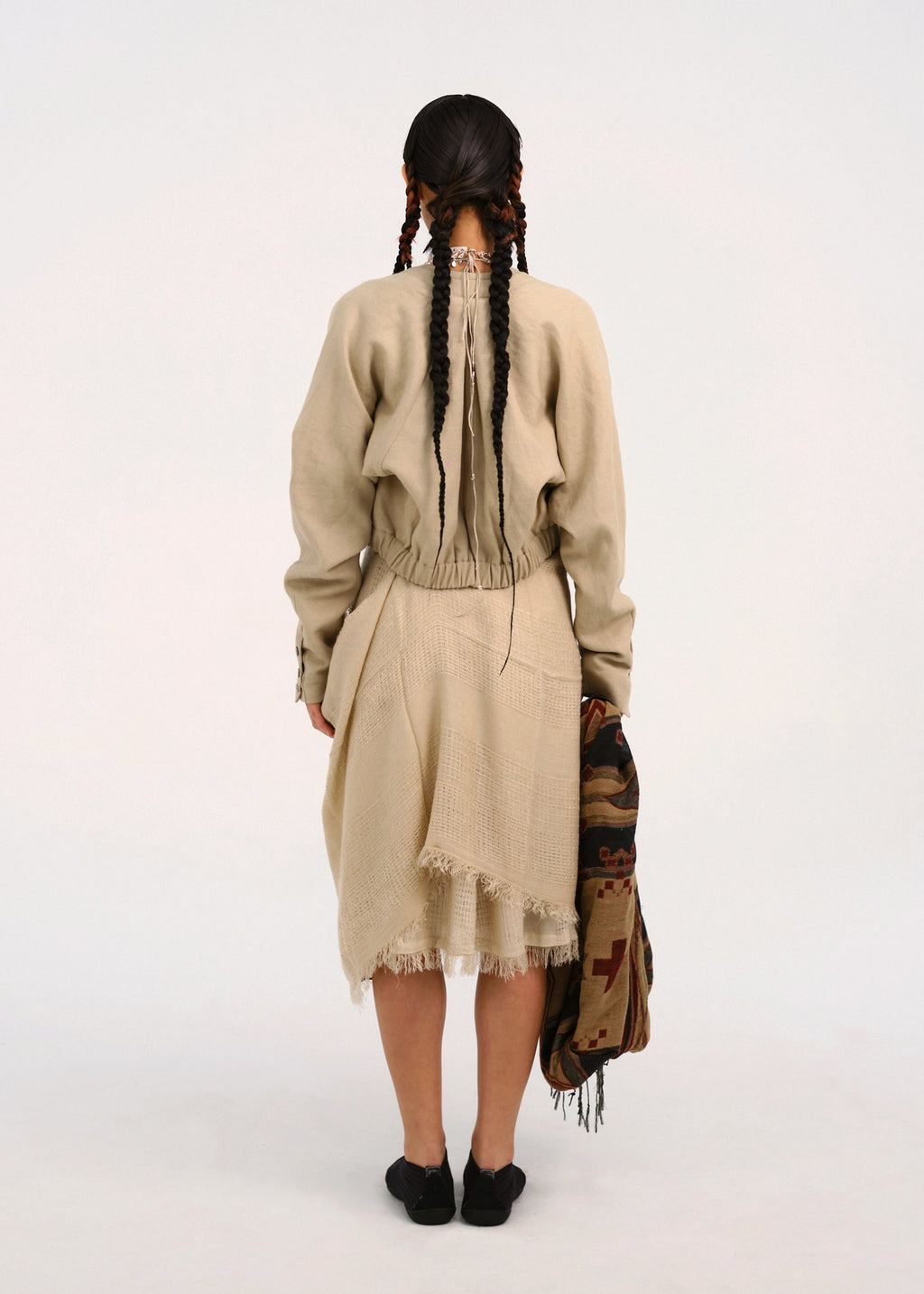 Hyein Seo - Beaded Silver Charm Blouson (Beige) product image 4 | TRAB K-Fashion Australia