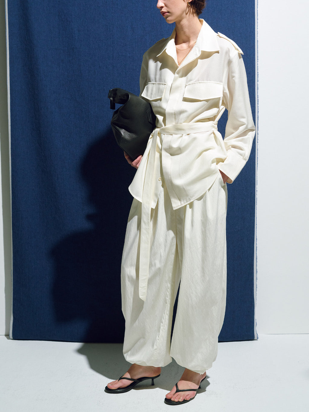 Tonywack - Pleated Voluminous Pants (Off White) product image 5 | TRAB K-Fashion Australia