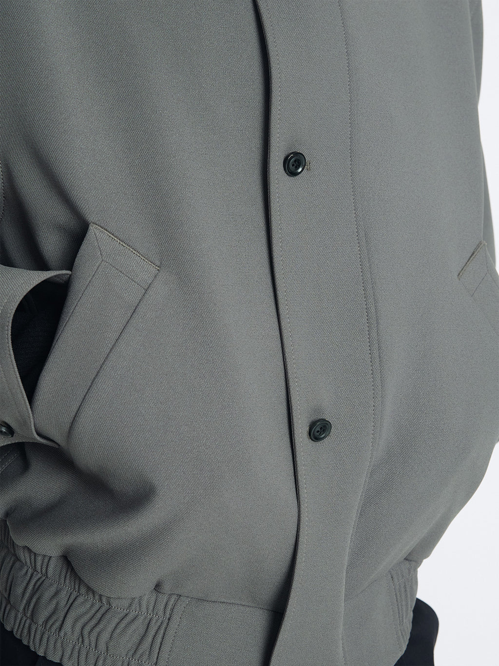 Tonywack - Stand Collar Epaulette Blouson (Ash Olive) product image 7 | TRAB K-Fashion Australia