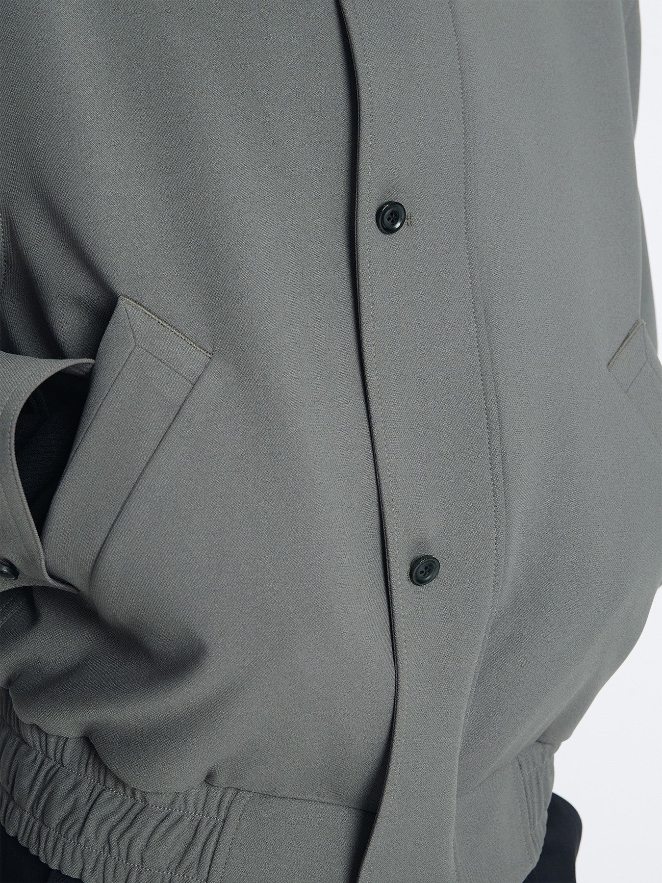 Tonywack - Stand Collar Epaulette Blouson (Ash Olive) product image 7 | TRAB K-Fashion Australia