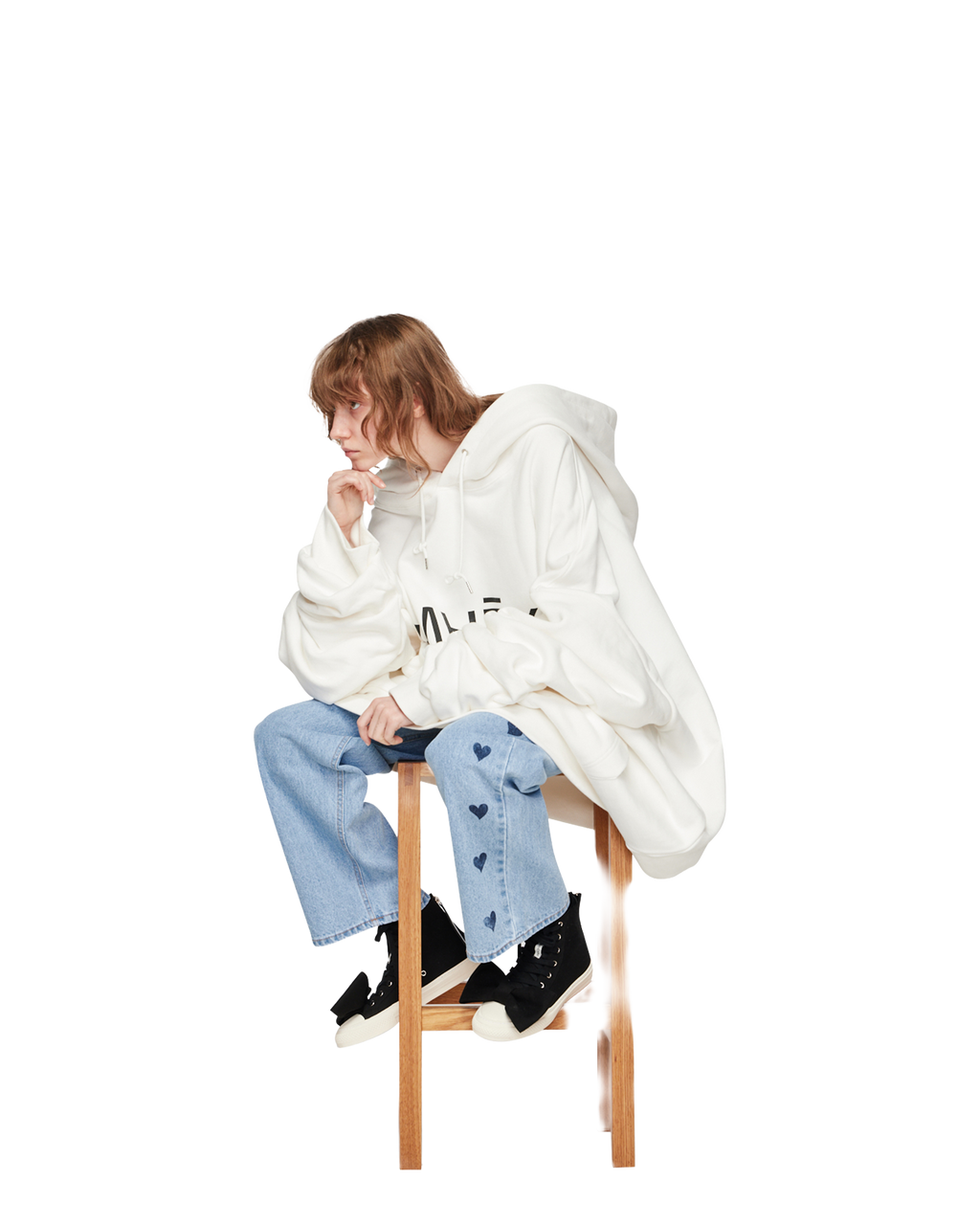 Kimhe Kim - Heart Stamped Jeans (Sky Blue) product image 14 | TRAB K-Fashion Australia