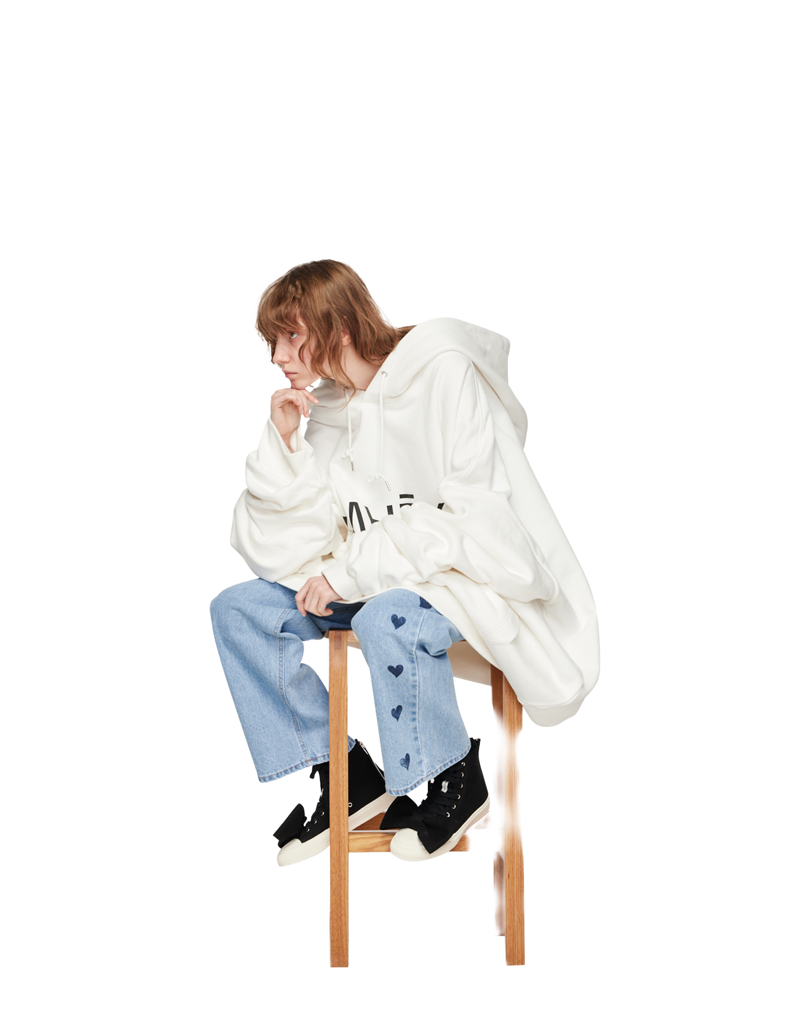 Kimhe Kim - Heart Stamped Jeans (Sky Blue) product image 14 | TRAB K-Fashion Australia