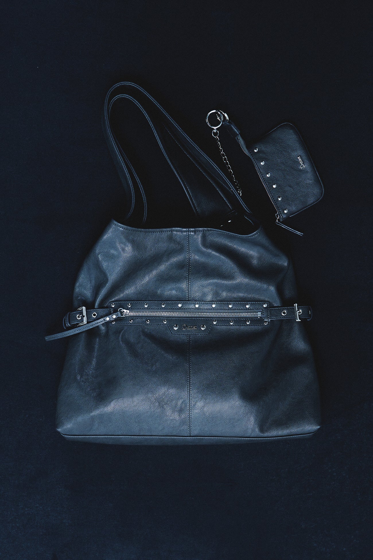Deinet - Stud Detail Point Pocket Bag (Grey) product image 6 | TRAB K-Fashion Australia