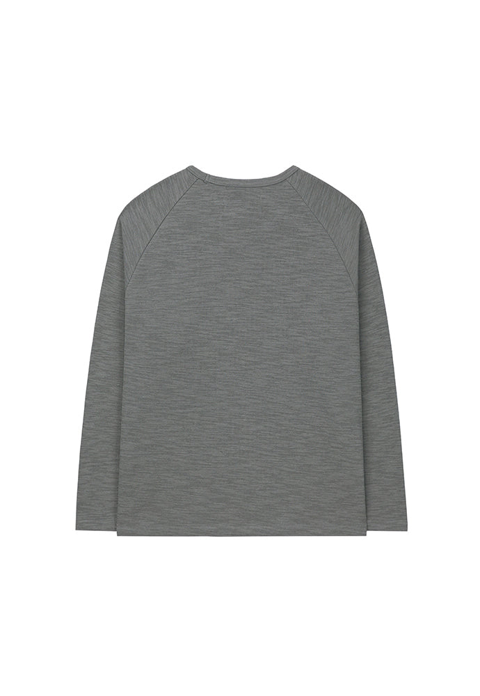 Tonywack - Slub Double Long Sleeve Top (Moss Grey) product image 6 | TRAB K-Fashion Australia