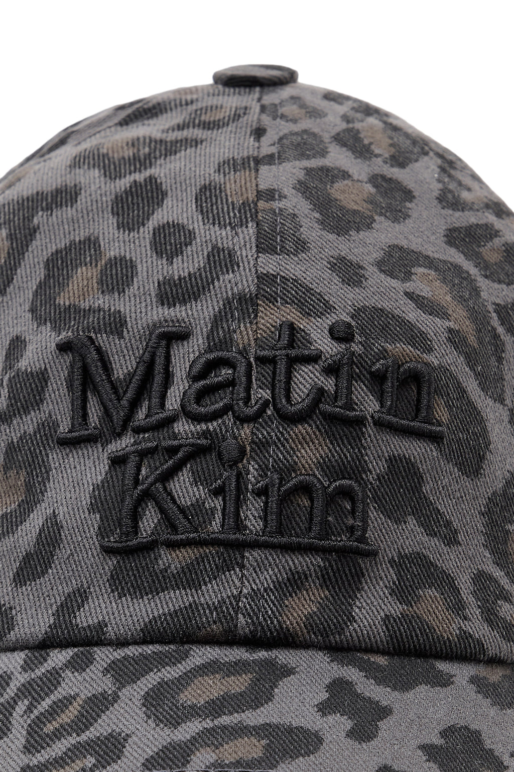 Matin Kim - Matin Leopard Volume Logo Ball Cap (Dark Grey) product image 4 | TRAB K-Fashion Australia