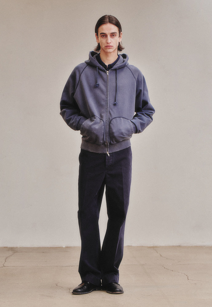 Art if acts - Garment Dyed Sweat Hooded Zip-Up (Navy) product image 2 | TRAB K-Fashion Australia