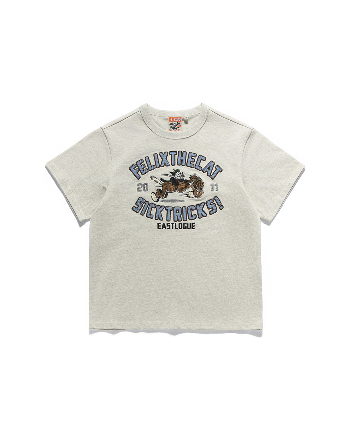 Eastlogue - Sunset Gallop Felix Applique T-shirts (Oatmeal) product image 1 | TRAB K-Fashion Australia