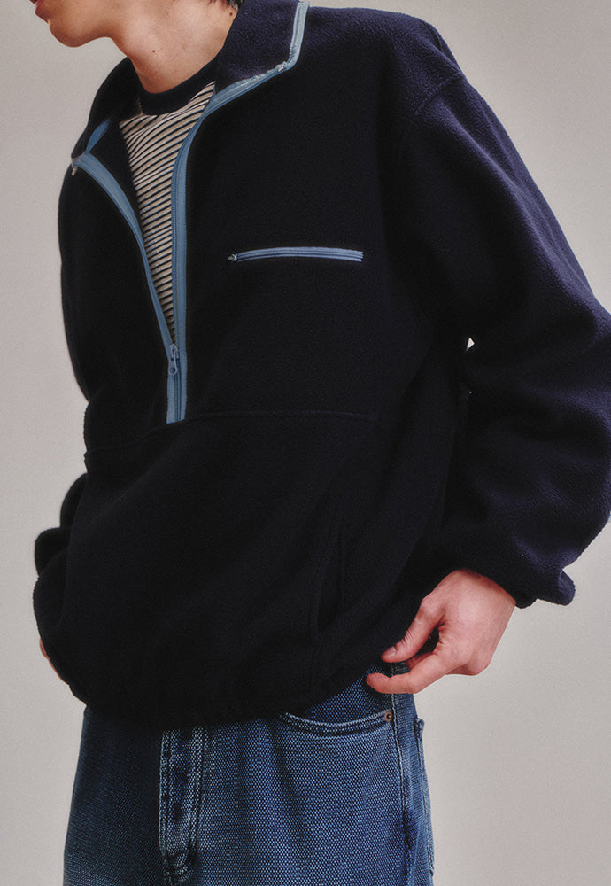 Art if acts - Fleece Half Zip Pullover (Navy) product image 3 | TRAB K-Fashion Australia