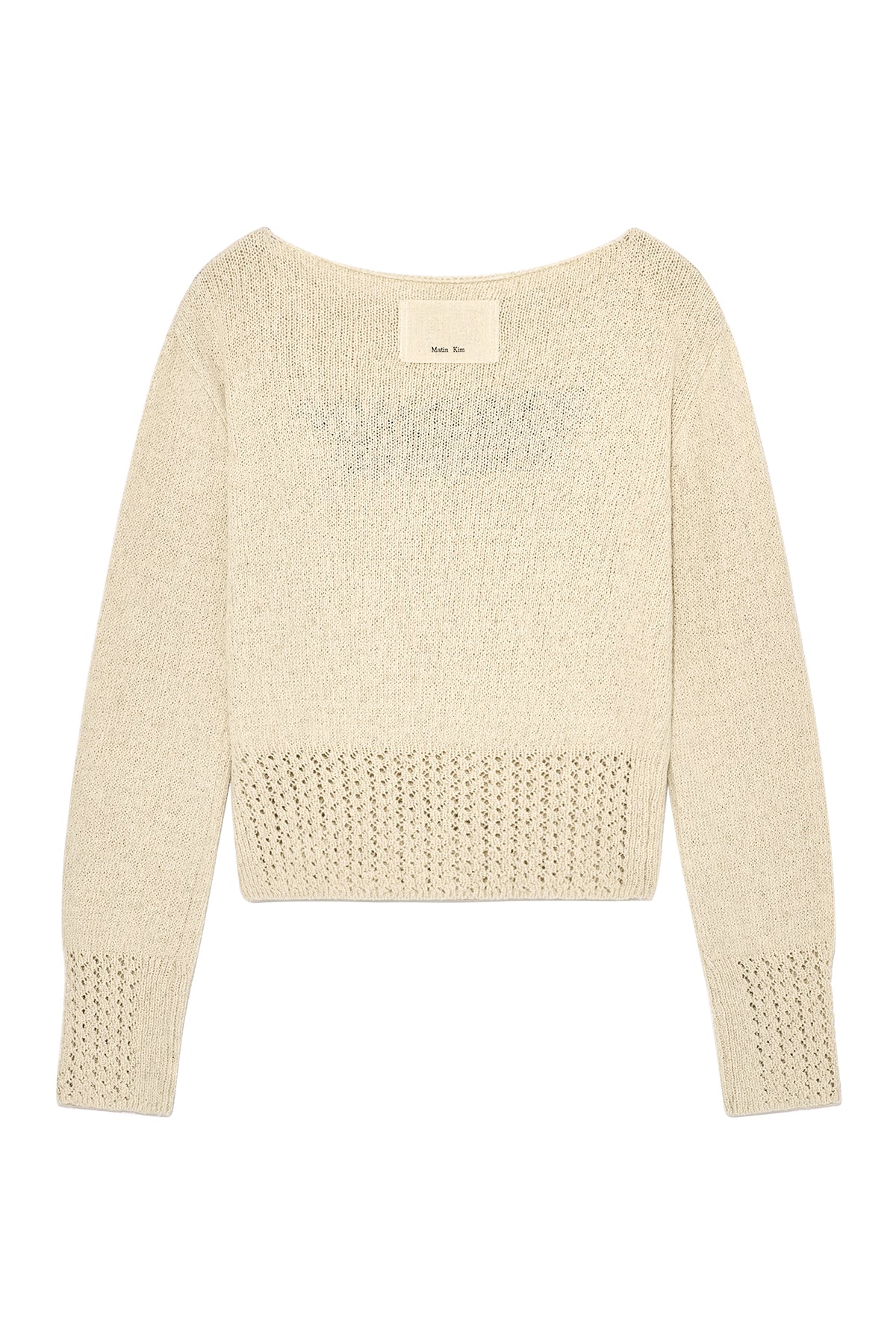 Matin Kim - For Lovers Punching Point Pullover (Ivory) product image 2 | TRAB K-Fashion Australia