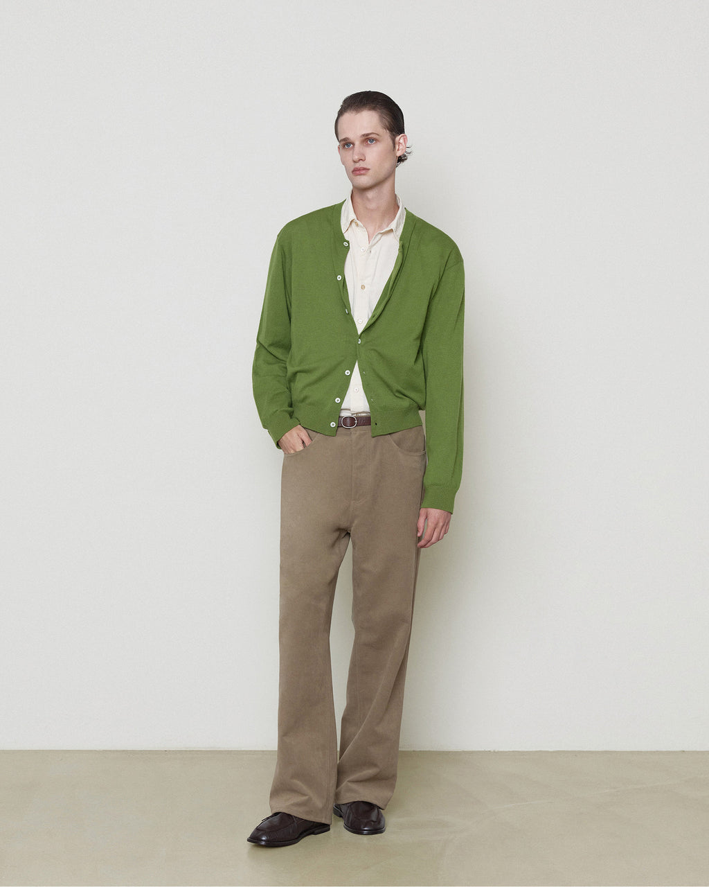 Brownyard - [Pre-Order – Ships October 14] Super Light Cashmere Round Cardigan (Green) product image 1 | TRAB K-Fashion Australia