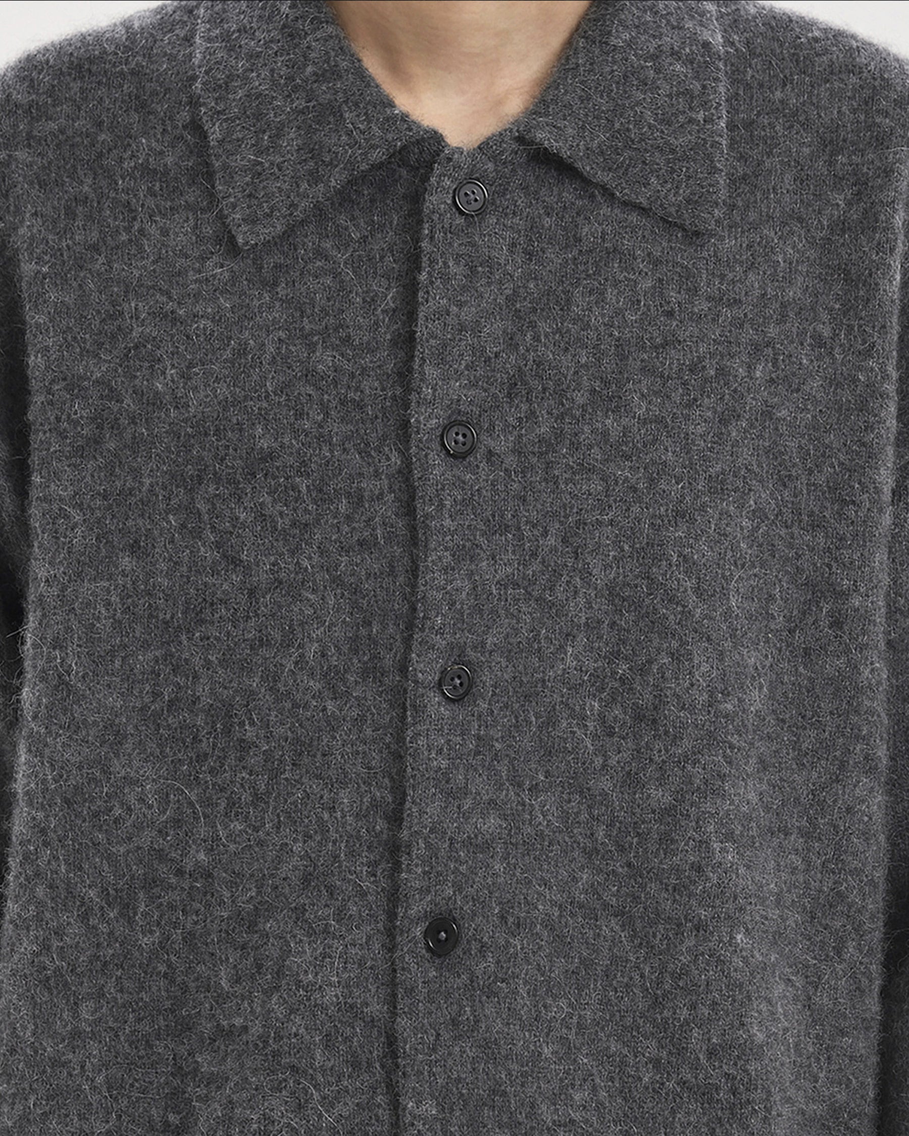 Brownyard - Alpaca Collar Cardigan (Charcoal) product image 4 | TRAB K-Fashion Australia