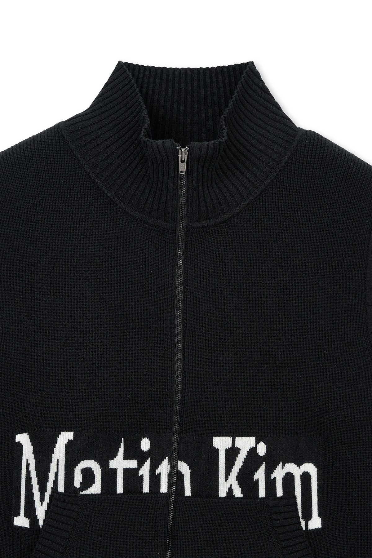 Matin Kim - Matin Kim Spell Point Knit Zip Up Vest (Black) product image 3 | TRAB K-Fashion Australia