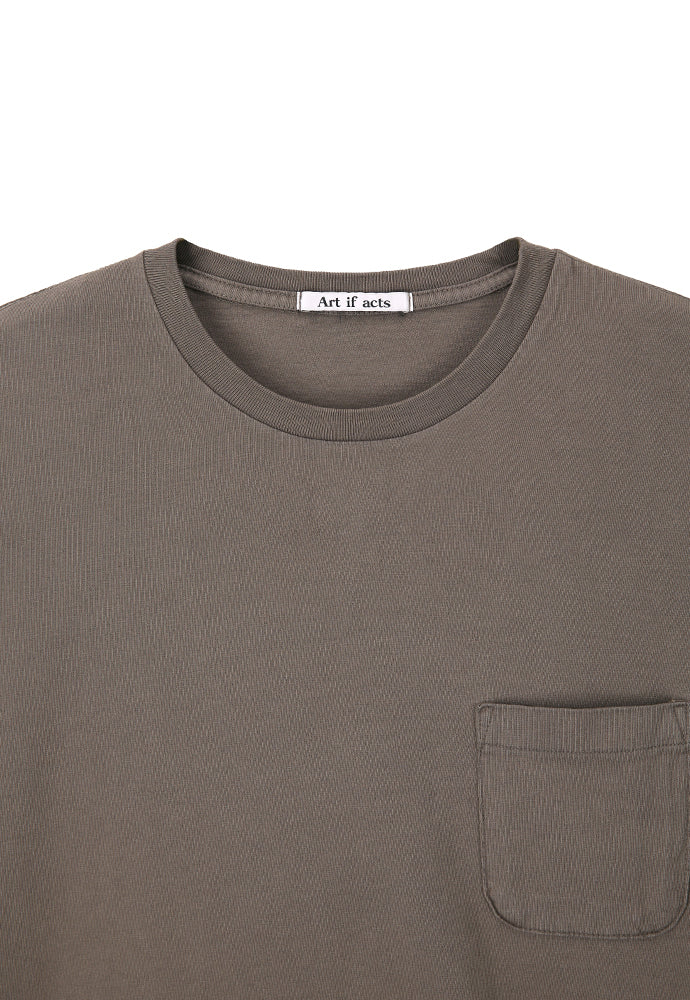 Art if acts - Garment Dyed Pocket T-Shirt (Brown) product image 8 | TRAB K-Fashion Australia