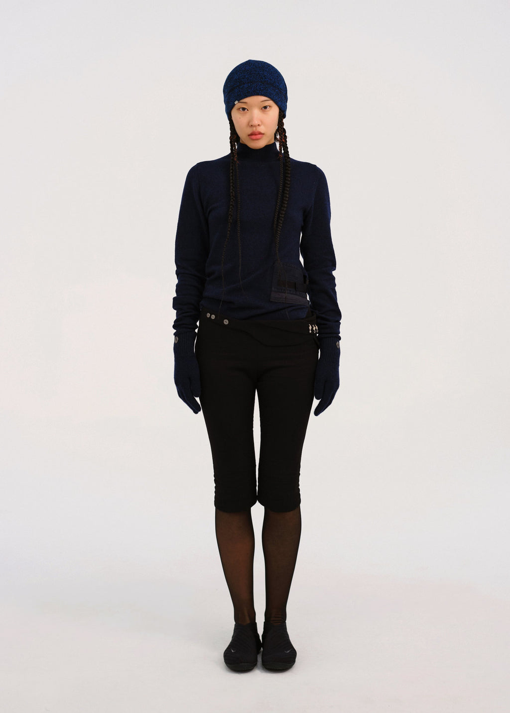 Hyein Seo - Military Sweater W/ Gloves (Deep Blue) product image 5 | TRAB K-Fashion Australia