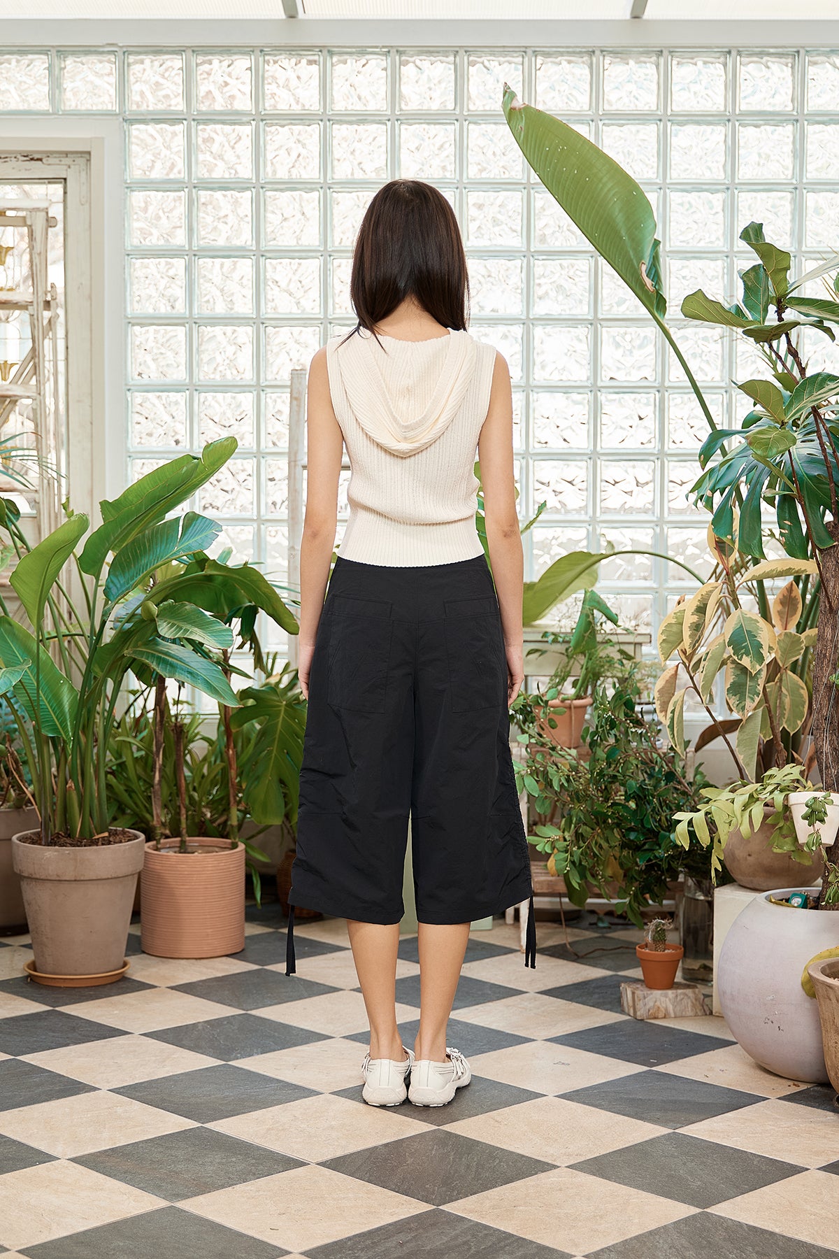 Matin Kim - Nylon String Half Pants (Black) product image 9 | TRAB K-Fashion Australia