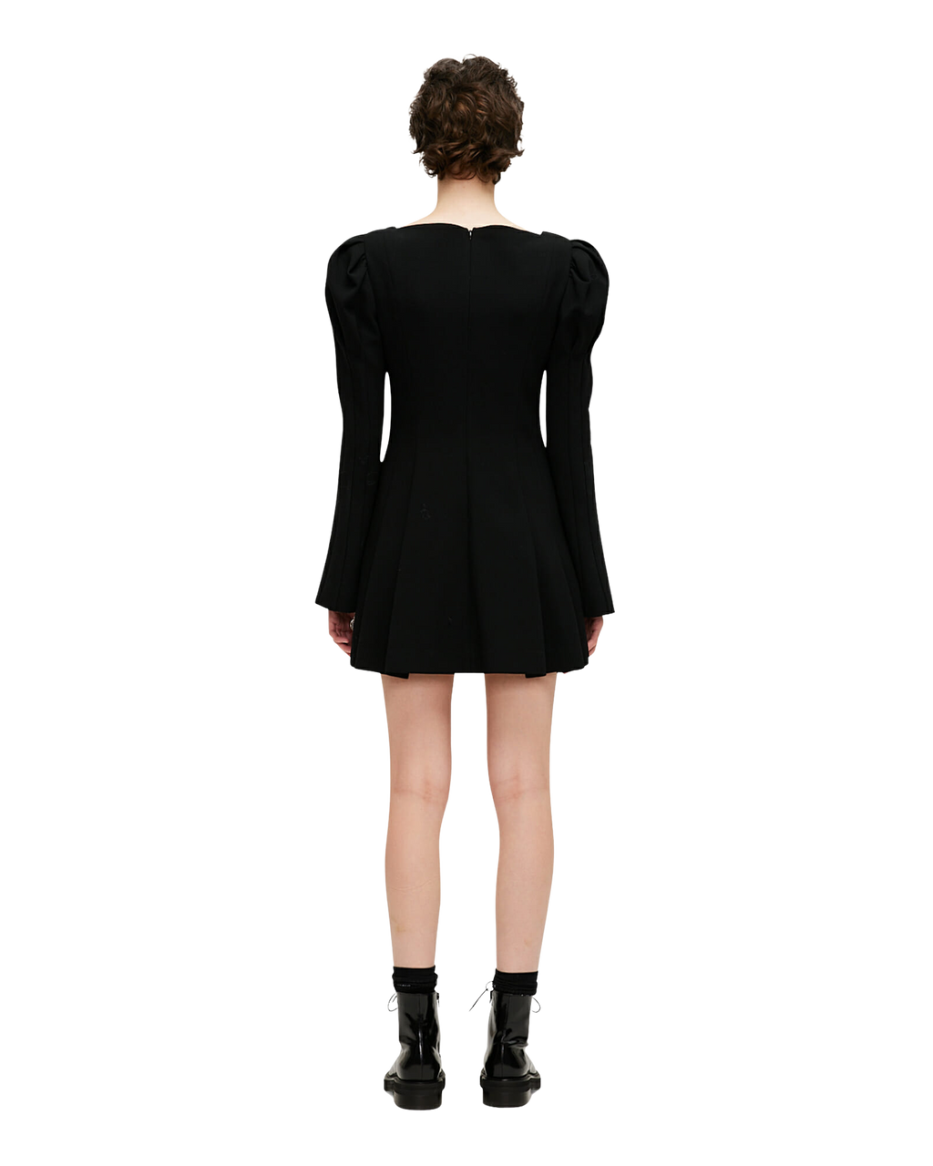 Kimhe Kim - Square-Neck Wool Mini Dress (Black) product image 4 | TRAB K-Fashion Australia