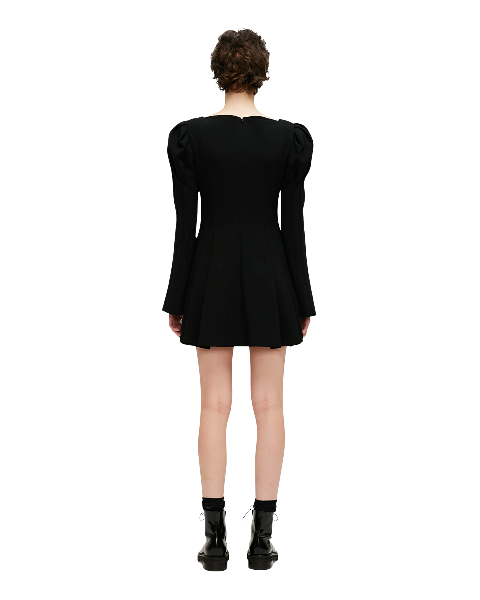 Kimhe Kim - Square-Neck Wool Mini Dress (Black) product image 4 | TRAB K-Fashion Australia