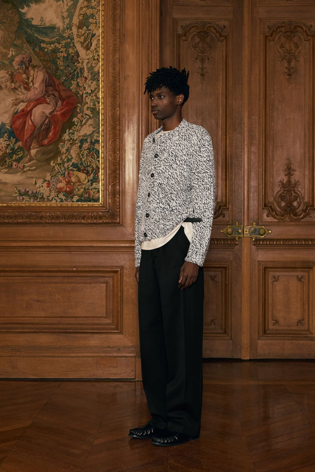 STU - Heather Round Neck Cardigan (OC) product image 2 | TRAB K-Fashion Australia